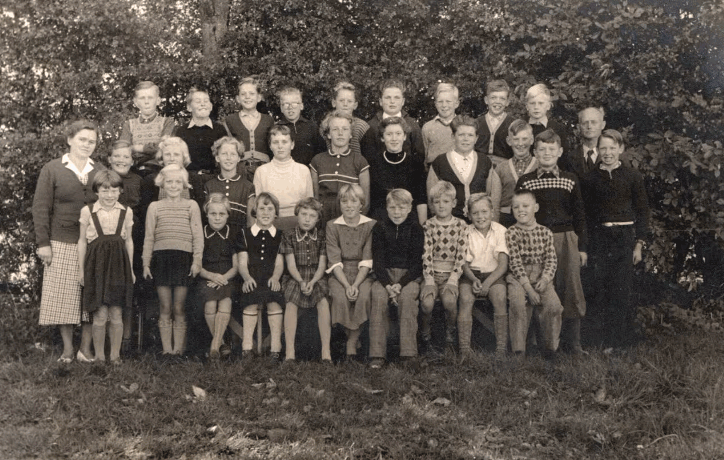 Klassebillede Hjarnøskole 1955